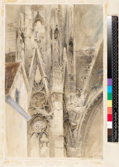 Entrée du transept sud de la cathédrale de Rouen, 1854 - John Ruskin