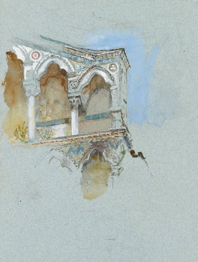 Étude du gothique pisan (partie de la façade de San Michele in Borgo, Pise) - John Ruskin