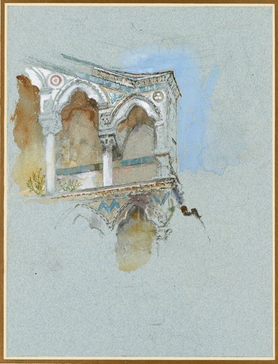 Étude du gothique pisan Partie de la façade de San Michele in Borgo, Pise, 1er juillet 1890 - John Ruskin