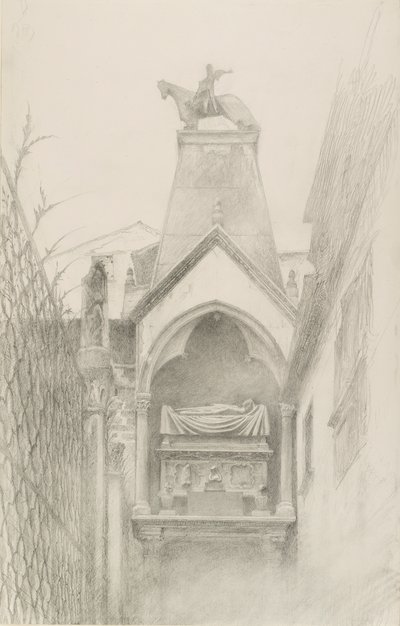Étude du tombeau de Can Grande della Scala à Vérone, mai-août 1869 - John Ruskin