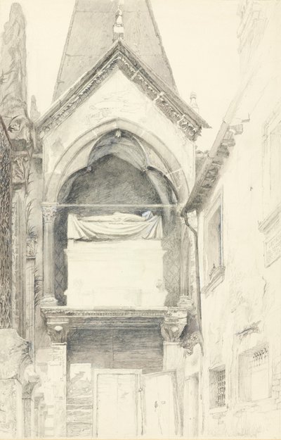 Le tombeau de Cangrande I della Scala, Vérone, 28 mai-29 juin 1869 - John Ruskin