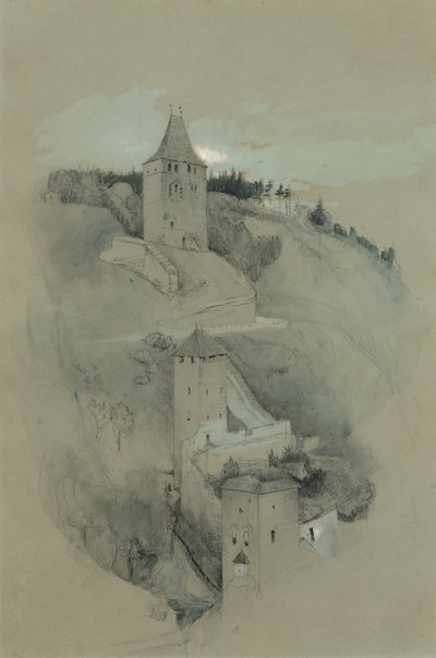 Les tours de Fribourg, Suisse - John Ruskin