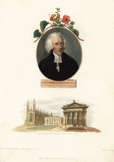 Thomas Martyn, professeur de botanique, Université de Cambridge (gravure) - John Russel