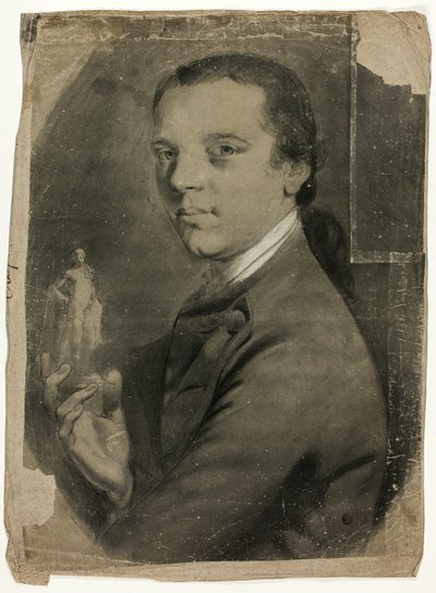 Jeune homme tenant une statuette - John Russell