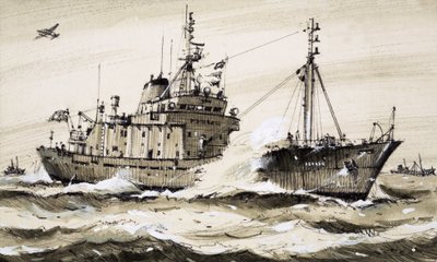 Une frégate britannique patrouillant en mer du Nord - John S. Smith
