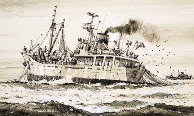 Un navire de pêche soviétique en mer du Nord - John S. Smith