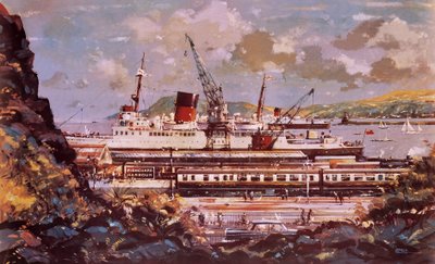 Scène du port de Fishguard - John S. Smith