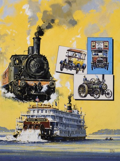 Le voyageur du temps (gouache sur papier) - John S. Smith