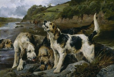 Chasse à la loutre, ou Sur la piste - John Sargent Noble