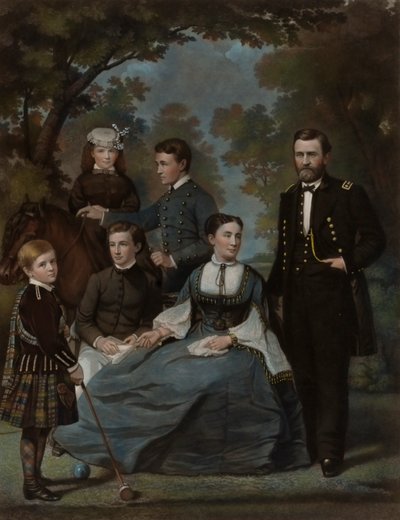 Le général Grant et sa famille - John Sartain