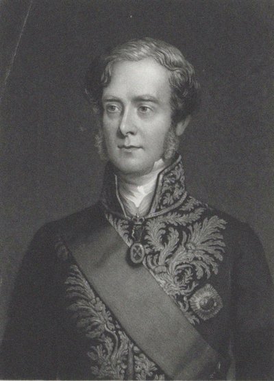 Portrait de George Villiers, 4e comte de Clarendon 1800-1870 - John Sartain
