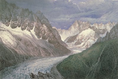 Vue de la Mer de Glace avec l
