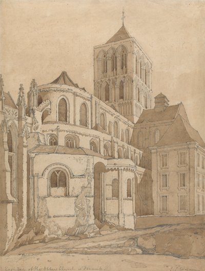 Église abbatiale de Fécamp, Normandie - John Sell Cotman