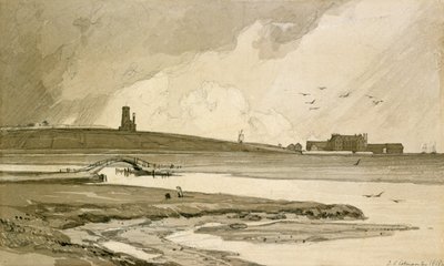 Église de Blakeney et Wiveton Hall, 1818 - John Sell Cotman