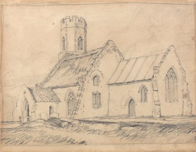 Église de Brampton, Norfolk, vue du sud-est - John Sell Cotman
