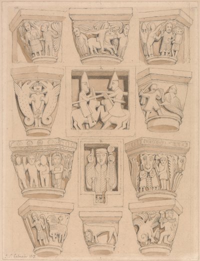 Capitales et A amp ; B Bas-Reliefs de l