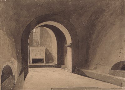 Crypte de Saint-Gervais, Rouen, Normandie - John Sell Cotman