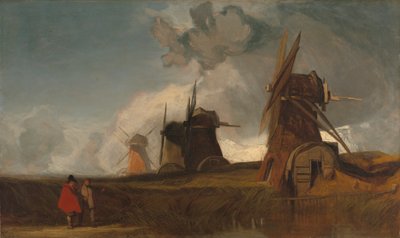 Moulins de drainage dans les Fens, Croyland, Lincolnshire - John Sell Cotman