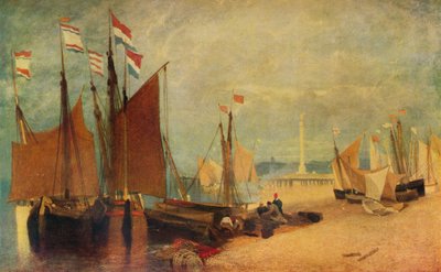 Bateaux hollandais au large de Yarmouth, Prises pendant la guerre, c1823 - John Sell Cotman
