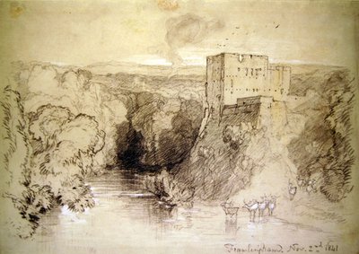 Framlingham : le château et la rivière - John Sell Cotman