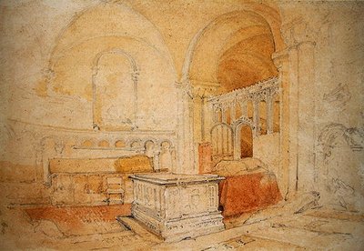 Intérieur de la cathédrale de Norwich - John Sell Cotman
