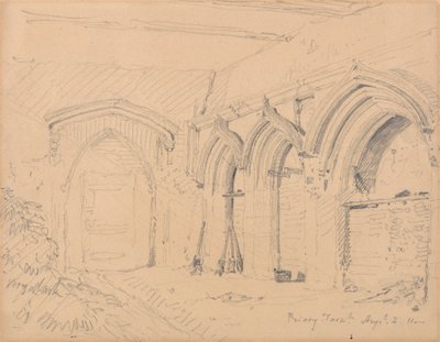 Intérieur des ruines du prieuré de Yarmouth - John Sell Cotman