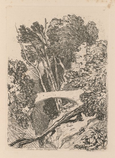 Liber Studiorum : Planche 11, Pont du Pasteur, Cardingshire - John Sell Cotman