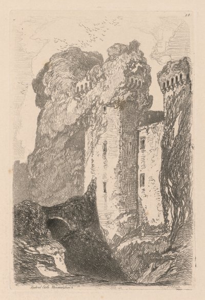 Liber Studiorum : Planche 24, Château de Ragland, Monmouthshire - John Sell Cotman