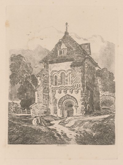 Liber Studiorum : Planche 36, Église près de Durham, 1838 - John Sell Cotman
