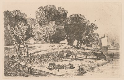 Liber Studiorum : Planche 8, Millbank sur la Tamise - John Sell Cotman