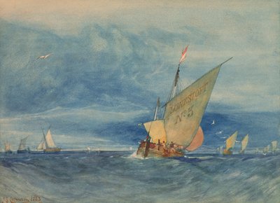 Au large de Lowestoft : Brise fraîche - John Sell Cotman