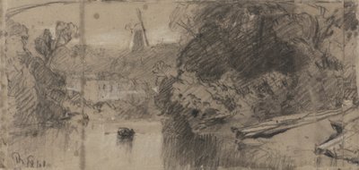 Paysage fluvial, probablement près de Thorpe, Norfolk - John Sell Cotman