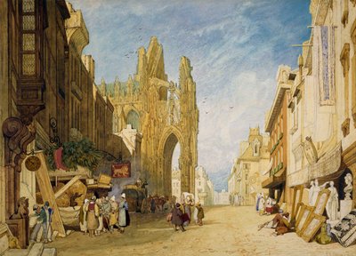 Scène de rue à Alençon, Normandie - John Sell Cotman