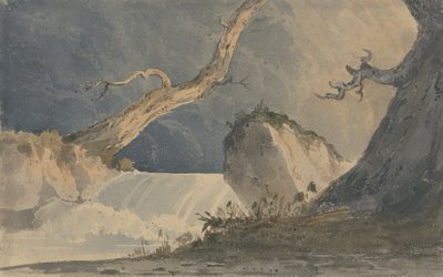 Cascade dans un paysage désolé - John Sell Cotman