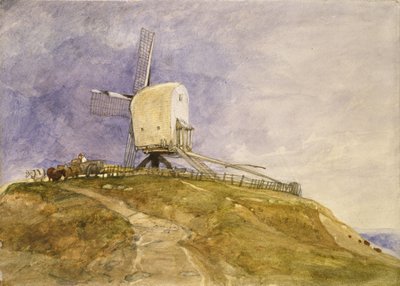 Moulin à Vent sur une Colline, 19ème siècle - John Sell Cotman