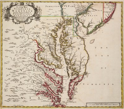 Carte de la Virginie - John Senex