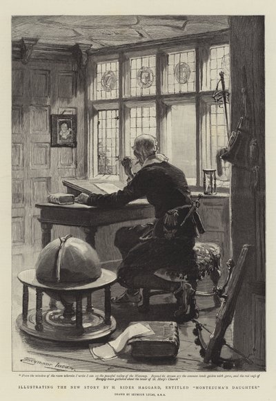 Illustration de la nouvelle de H Rider Haggard, intitulée La Fille de Montezuma - John Seymour Lucas