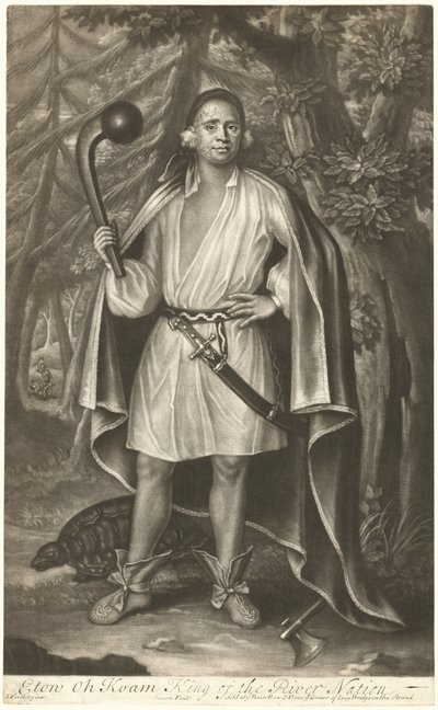 Etow Oh Koam, roi de la nation de la rivière - John Simon after John Verelst