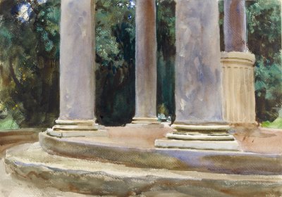 Une vue entre les colonnes d
