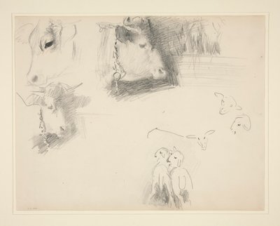 Vaches et moutons - John Singer Sargent