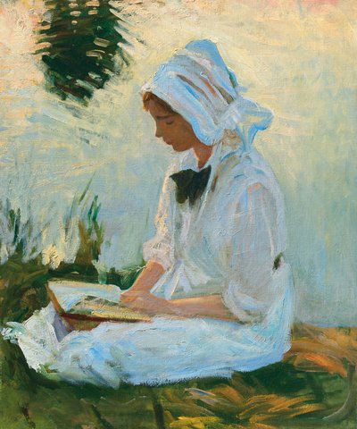 Fille lisant près d