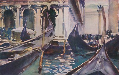 Gondoles près de la Piazzetta, c1904, 1925 - John Singer Sargent