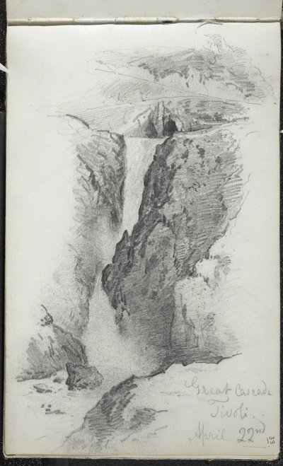 Grande cascade, Tivoli, Italie, 22 avril 1869 - John Singer Sargent