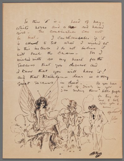 Lettre à Kathlene MacDonell - John Singer Sargent