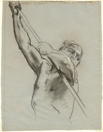 Torso masculin avec un poteau - John Singer Sargent