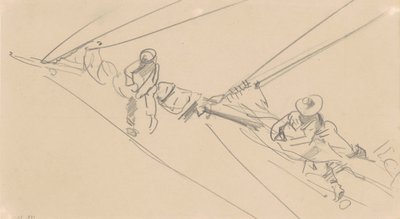 Hommes sur un espar, c.1876 - John Singer Sargent