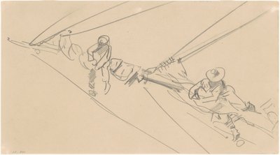Hommes sur un espar, vers 1876 - John Singer Sargent