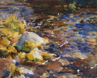 Réflexions : Roches et eau - John Singer Sargent