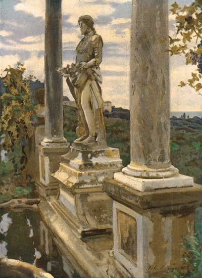 Statue de Vertumne à Frascati, 1907, vers 1930 - John Singer Sargent