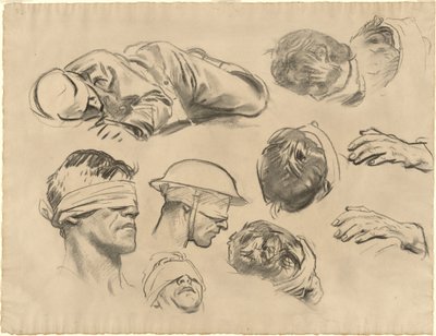 Études pour "Gazés" - John Singer Sargent